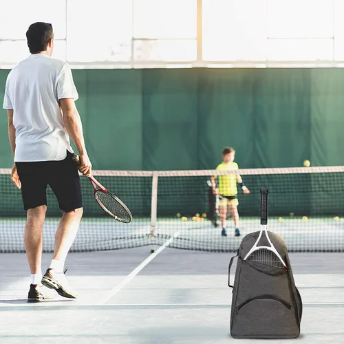 Vista 7 de Mochila de tenis - Bolsas de tenis para mujeres y hombres para sostener 1 o 2 raquetas/raquetas de tenis, bolsa deportiva multifuncional