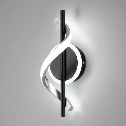 Vista 9 de EIDISUNY Apliques LED de pared para interiores, luces LED de montaje en pared de 12 W, lámpara de pared moderna en espiral, lámpara de pared de 3000