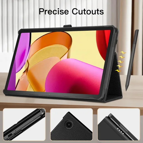 Vista 9 de Fintie Funda tipo folio para Amazon Fire Max 11 (13ª generación, versión 2023) – Funda plegable de piel vegana de primera calidad con soporte Negro
