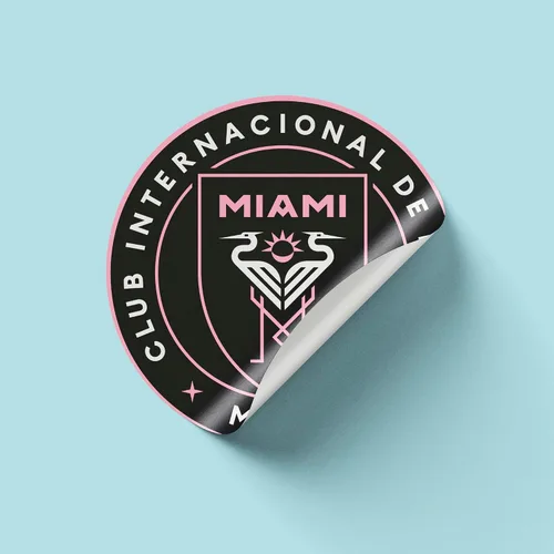 Vista 2 de Adhesivo de equipo de fútbol de Miami para portátiles y autos