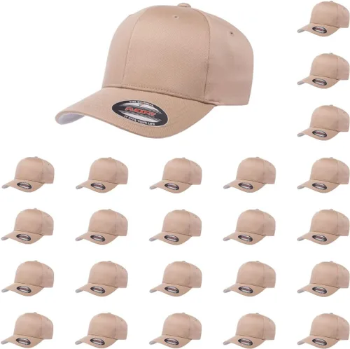 Vista 119 de Gorra de béisbol Flexfit Wooly Combed Premium de 6 paneles estructurada Ajuste elástico Paquete al por mayor disponible Negro