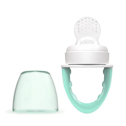 Vista 2 de Dr. Brown's Alimentador de silicona diseñado para nutrir, Fresh Firsts, menta, tamaño único (paquete de 2)