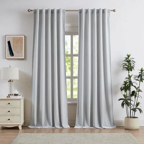 Vista 27 de Treatmentex Cortinas de terciopelo negro para dormitorio, 63 pulgadas, tacto de algodón de lujo, suaves, oscurecimiento de la habitación, 80%