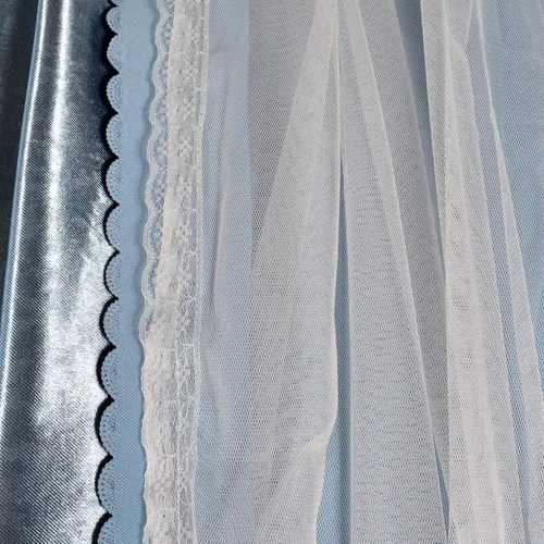 Vista 6 de Abreeze - Cortinas blackout con estrellas, de doble capa, con velo blanco y ojales superiores, para combinar, ideal para sala, y dormitorio, 1 panel