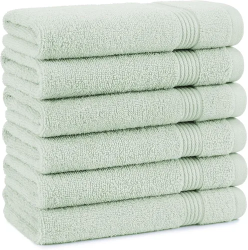 Vista 8 de Juego de toallas de baño Arkwright de 4 piezas - 100% algodón súper suave, 600 GSM de secado rápido y absorbente, artículos de lujo para baño