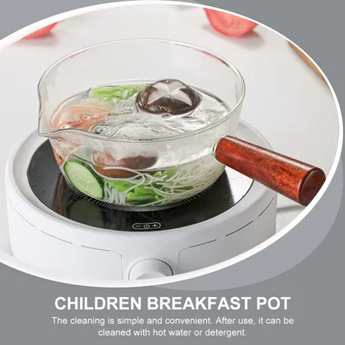 Vista 6 de Cabilock 1 olla multiusos con mango de vidrio para cocinar fideos de sopa y alimentos, fácil de limpiar