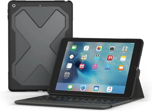 Vista 7 de ZAGG funda rígida con retroiluminación de 7 colores y teclado Bluetooth para Apple iPad Pro 10.5 2017 - Color negro