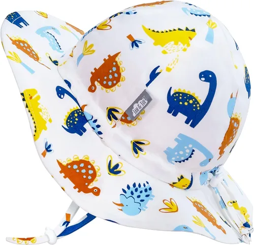 Vista 7 de JAN & JUL Sombrero de sol de algodón UPF 50+ con ala ancha para niñas pequeñas