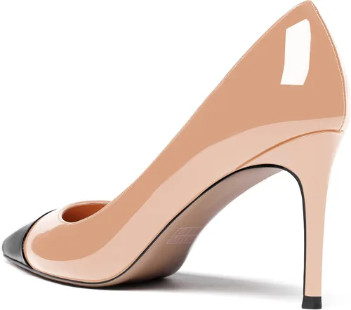 Vista 7 de WAYDERNS Zapatos de tacón alto con punta puntiaguda para mujer, de 3.5 pulgadas
