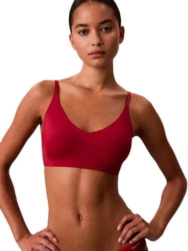 Vista 10 de Calvin Klein Women's Invisibles Comfort Lightly Lined Seamless Wireless Triangle Bralette Bra Crema Amatista