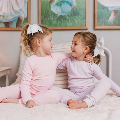 Vista 2 de Made in USA Girls Thermal Cotton Underwear Set Long Soft Breathable Base Layer