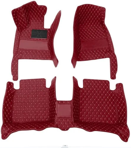 Vista 31 de Tapetes de automóvil personalizados para el 99% de modelos de vehículos, cuero, tapicería completa, color beige, rojo, rosa, azul, púrpura