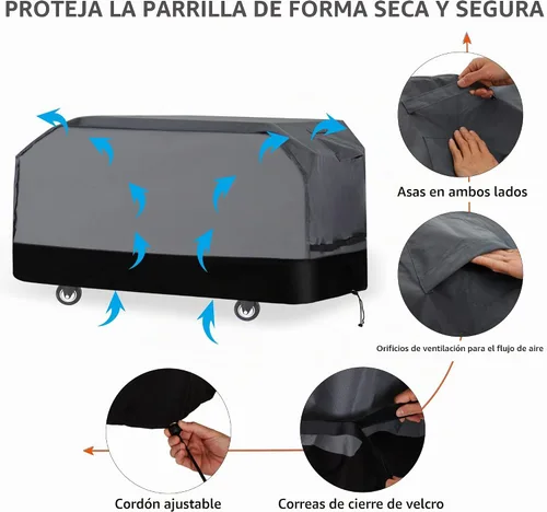 Vista 6 de Cubierta de plancha resistente 600D para Blackstone 36", 68Wx28Dx35H