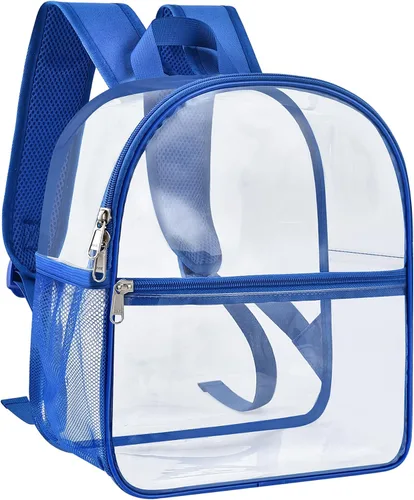 Vista 14 de Paxiland Mochila transparente resistente, 16 x 13 x 7 pulgadas, bolsa