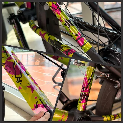 Vista 6 de GO-GO.Group - Adhesivos de vinilo para bicicleta BMX, calcomanía de protección para marco (paseo o muere)