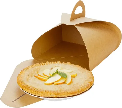 Vista 14 de Restaurantware Ingenero - Cajas para pasteles de 6.5 pulgadas con asas, 100 loncheras con asa integrada, forro resistente a la grasa para postres