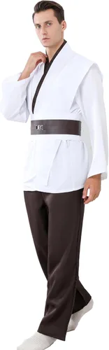Vista 5 de UIZPR Capa con capucha para hombre, capa completa para Halloween, cosplay, traje para adultos