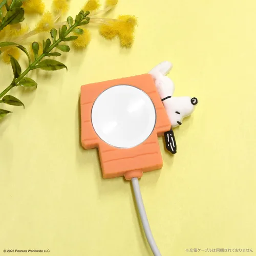 Vista 5 de Gourmandies SNG-787B Peanuts Snoopy Apple Watch Cable de carga original compatible con cubierta de silicona para perro