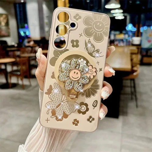 Vista 2 de Funda para Samsung Galaxy A16 5G para mujeres y niñas con correa colgante para teléfono [Compatible con Magsafe] [Protector de lente de cámara]