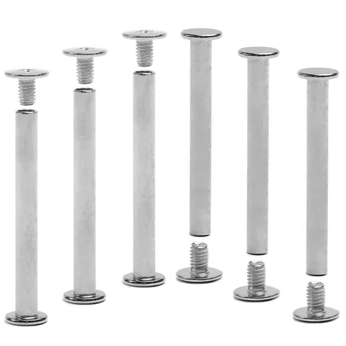 Vista 11 de Tornillo Phillips M5 x 1.378 in Tornillo de fijación para cinturón de hebilla de acero al carbono, cabeza cruzada, tornillos Chicago, cierre