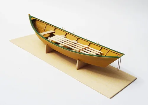 Vista 8 de Lowell Grand Banks Dory - Kit de barco de madera a escala 1:24 con piezas de tilo cortadas con láser, planos e instrucciones detallados, base