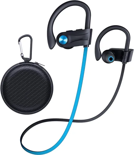 Vista 9 de JOYWISE Auriculares Bluetooth, auriculares inalámbricos Bluetooth 5.3 con 16 horas de reproducción, auriculares estéreo con graves IPX7 impermeables