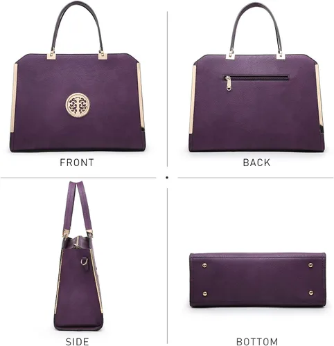 Vista 3 de Dasein Women Purses and Handbags Top Handle Satchel Bags Large Shoulder Work Bag Tote with Wallet