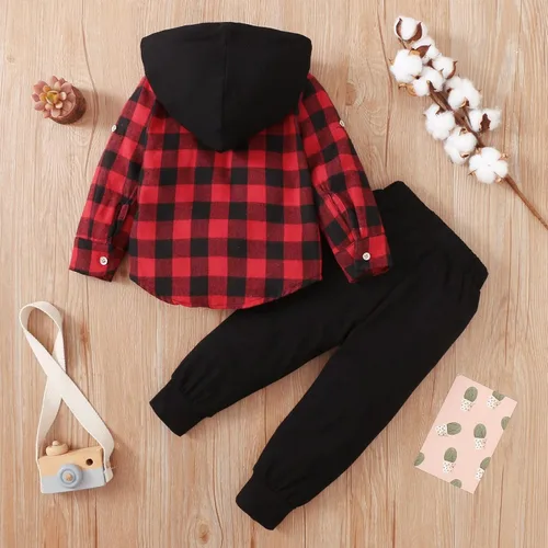 Vista 2 de Conjunto de sudadera con capucha y pantalones de manga larga para bebé niño