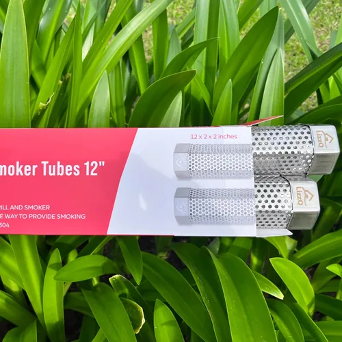 Vista 8 de LIZZQ Tubo ahumador de pellets premium de 12 pulgadas (Set de 2) - 5 horas de humo intenso, ahumado en caliente o en frío, para cualquier parrilla
