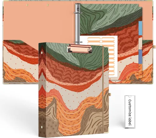 Vista 37 de EYROZILL Mini carpeta de 3 anillas, 5.5" x 8.5", de 1 pulgada con bolsillos, carpeta con portapapeles para estilo de cabello del cliente, estuche