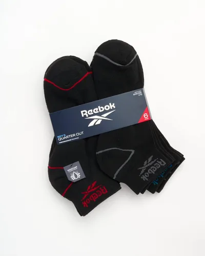 Vista 2 de Reebok Calcetines básicos acolchados de corte cuarto para niño (paquete de 6)