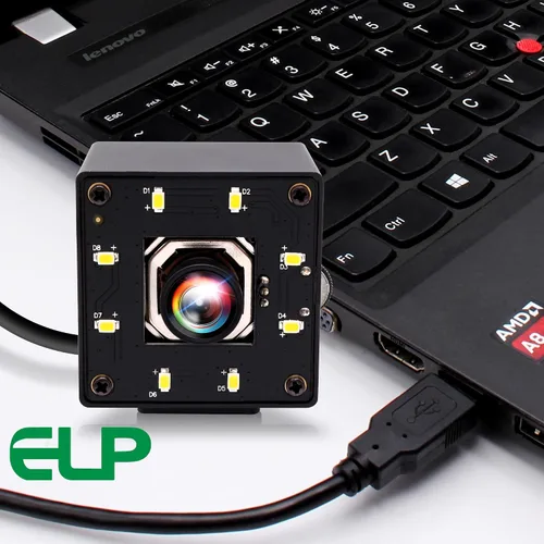 Vista 4 de ELP Cámara USB 4K Visión Nocturna 8MP Autofoco Webcam para Computadora Mini UVC USB2.0 Lightburn Cámara IMX415 USB Cámara de Seguridad Cámara PC