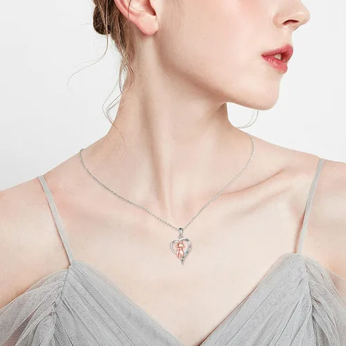 Vista 6 de YFN Collar de plata de ley 925 para amantes de los gatos, regalos de joyería para mujeres de 18 pulgadas