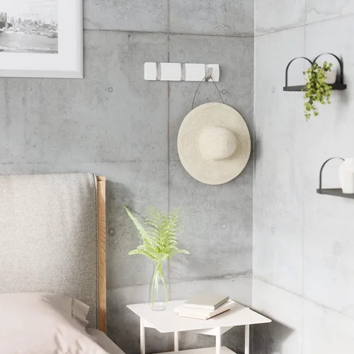 Vista 8 de Umbra Flip - Perchero de pared con 3 ganchos Blanco/Níquel