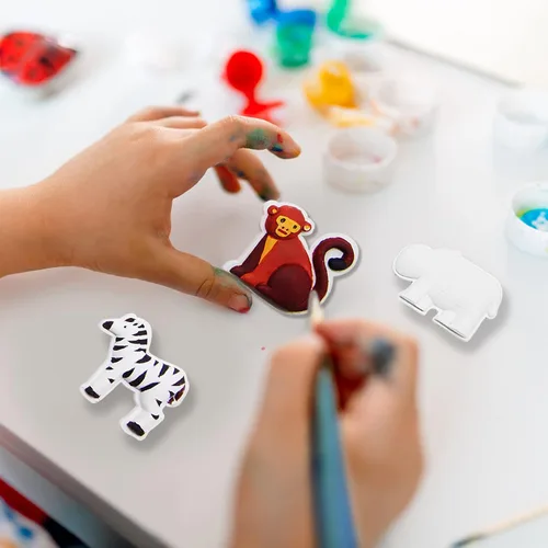 Vista 6 de Funto Pinta tu propio unicornio y animal, juego de 16 figuras de arte y manualidades para niños, cerámica para pintar, proyectos de vapor, actividad