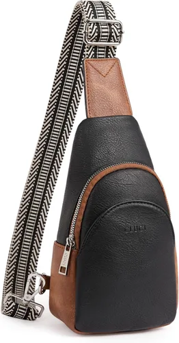 Vista 8 de CLUCI Bolso bandolera pequeño para mujer, bolsos cruzados de cuero vegano para mujer, riñoneras con correa de guitarra