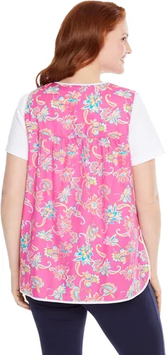 Vista 3 de Only Necessities Delantal a presión en talla grande para mujer