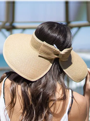 Vista 3 de Simplicity - Sombrero con protección solar UV UPF 50 para mujer, convertible en visera para playa