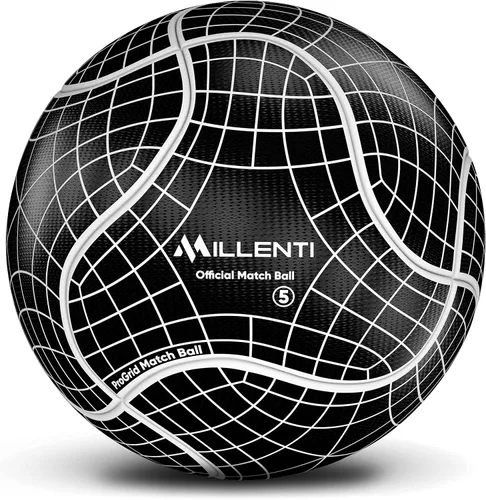 Vista 11 de Balón de fútbol Millenti tamaño 5 – Reverse Bend-It – Balón de fútbol con alta visibilidad, fácil de rastrear – Balones de fútbol oficial con unión