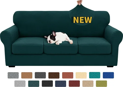 Vista 21 de XINEAGE Funda de diván para sofá en forma de L, fundas de sofá modular para mascotas, funda de asiento de sofá antideslizante lavable, fundas