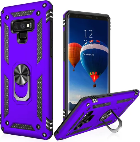 Vista 29 de LUMARKE Funda protectora para Galaxy Note 10, pasa 16 pies, prueba de caídas de grado militar, resistente con soporte de anillo magnético, Negro