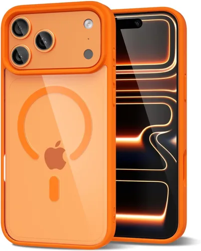 Vista 18 de oakxco Funda magnética transparente compatible con Magsafe, bonita funda delgada y transparente de poliuretano termoplástico no amarillenta, carcasa