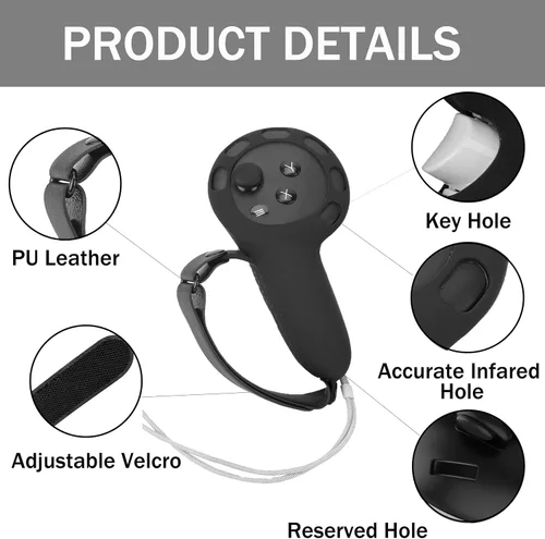 Vista 2 de YipuVR Controller Grip Cover for MetaQuest 3,Silicone Touch Controller Protector Cover for VR Oculu Quest 3 Accessories,Adjustable Soft Handle