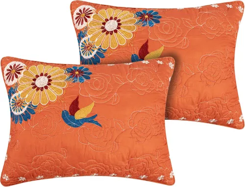 Vista 3 de Greenland Home Barefoot Bungalow Topanga - Funda de almohada, tamaño King, color naranja