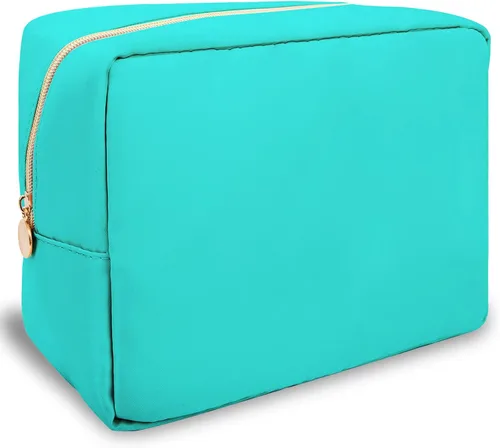 Vista 97 de izuzta Nylon Lager Pequeño Slim Mini Maquillaje Bolsa Organizador, Beige, Viajes