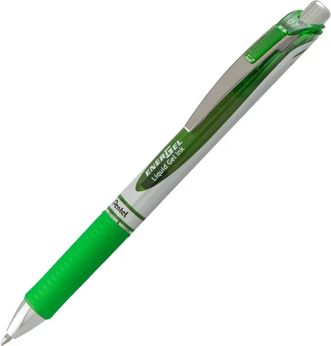Vista 2 de Pentel EnerGel RTX - Bolígrafo de gel líquido retráctil, (¹/₃₂ pulgadas) línea mediana, punta de metal, tinta de colores surtidos, paquete de 10