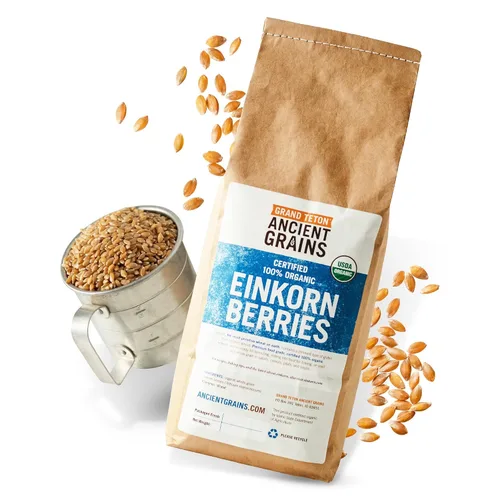 Vista 7 de Grand Teton Ancient Grains - Bayas de Einkorn 100% orgánicas, Farro Piccolo de grado alimenticio premium, bayas de trigo Einkorn, grano Einkorn