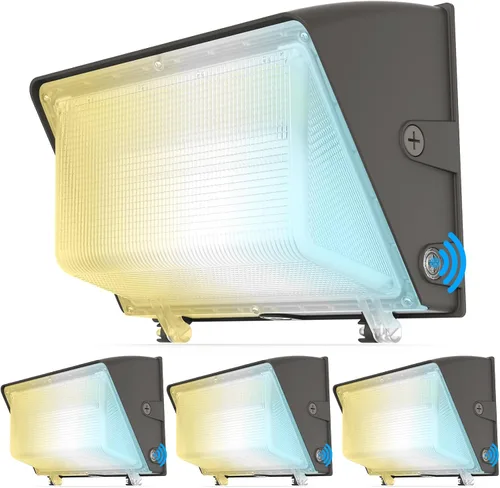 Vista 8 de AKK Paquete de luz LED de pared de 80 W, 60 W, 40 W, con fotocélula, 12000 lúmenes, 150 lm/W, 3 vatios y 3 CCT seleccionables