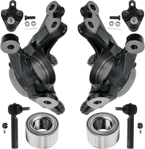 Vista 98 de Detroit Axle - Kit de nudillos traseros izquierdo FWD para Hyundai Santa Fe 2007-2009 Veracruz 2007-2012, reemplazo del conjunto de cojinete