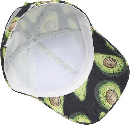 Vista 7 de ZLYC Gorra de béisbol hawaiana con estampado floral para mujer Aguacate Negro